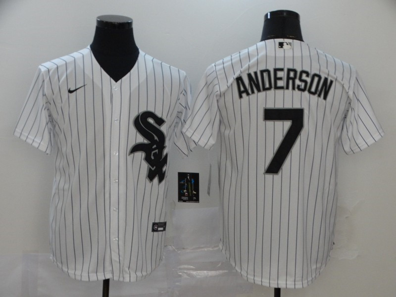 Men Nike Chicago White Sox 7 Tim Anderson Cool Base Stitched MLB Jersey