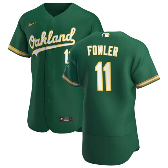 Oakland Athletics 11 Dustin Fowler Men Nike Kelly Green Alternat