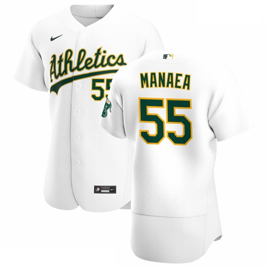 Oakland Athletics 55 Sean Manaea Men Nike White Home 2020 Authentic Player MLB Jersey