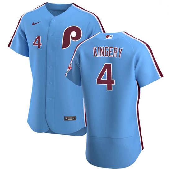 Philadelphia Phillies 4 Scott Kingery Men Nike Light Blue Altern