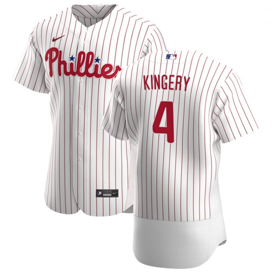 Philadelphia Phillies 4 Scott Kingery Men Nike White Home 2020 A