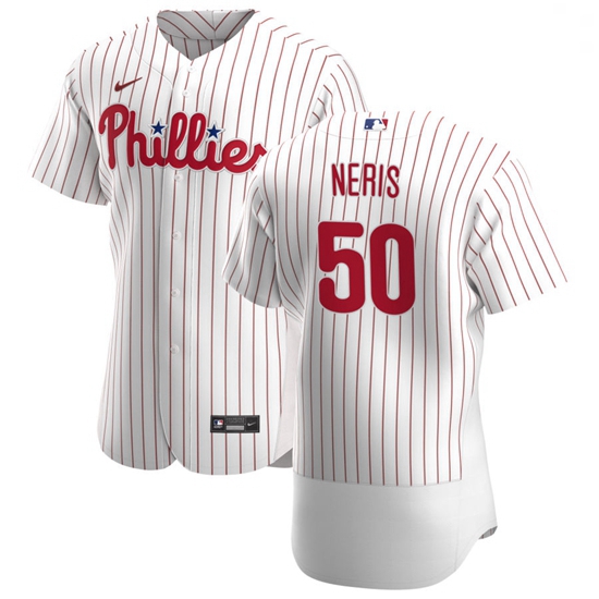 Philadelphia Phillies 50 Hector Neris Men Nike White Home 2020 A