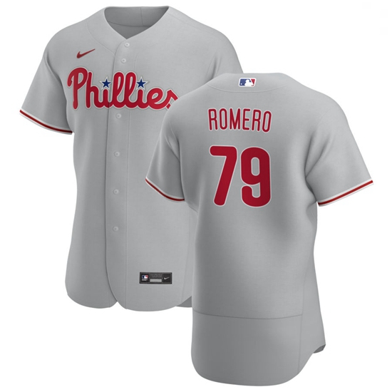 Philadelphia Phillies 79 JoJo Romero Men Nike Gray Road 2020 Authentic Player MLB Jersey