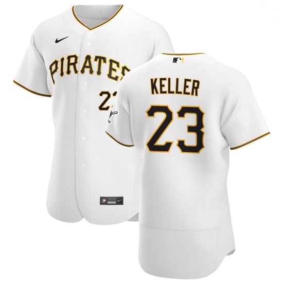 Pittsburgh Pirates 23 Mitch Keller Men Nike White Home 2020 Auth