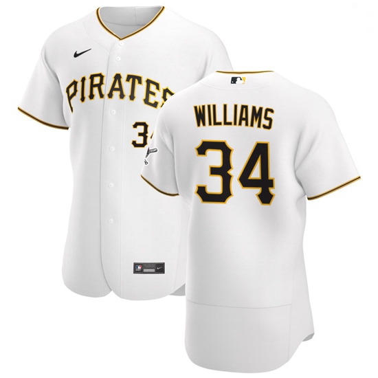 Pittsburgh Pirates 34 Trevor Williams Men Nike White Home 2020 Authentic Player MLB Jersey