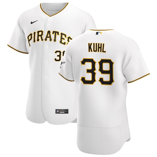 Pittsburgh Pirates 39 Chad Kuhl Men Nike White Home 2020 Authent