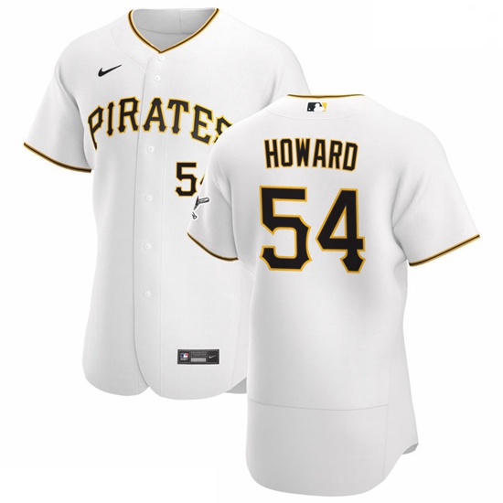 Pittsburgh Pirates 54 Sam Howard Men Nike White Home 2020 Authen