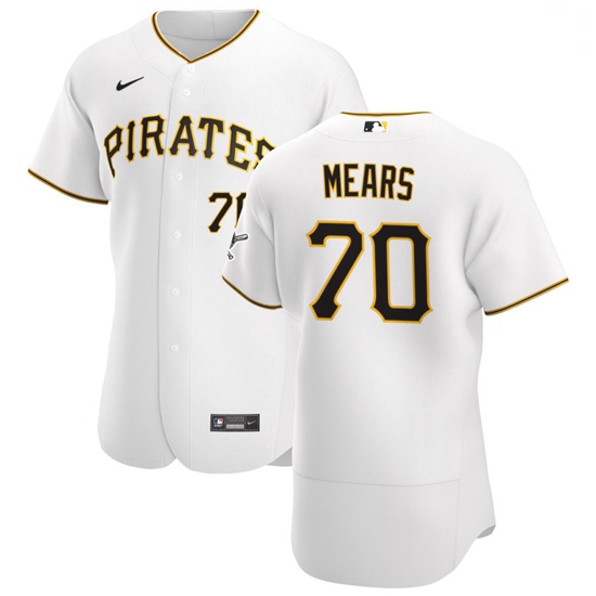 Pittsburgh Pirates 70 Nick Mears Men Nike White Home 2020 Authen