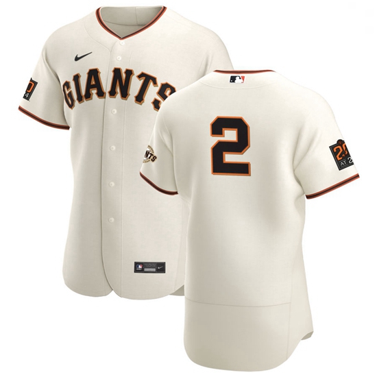 San Francisco Giants 2 Daniel Robertson Men Nike Cream Home 2020 Authentic 20 at 24 Patch Player MLB