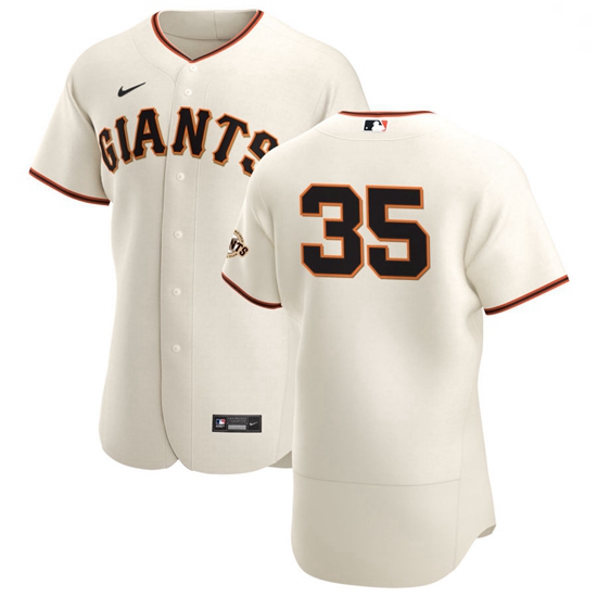 San Francisco Giants 35 Brandon Crawford Men Nike Cream Home 202