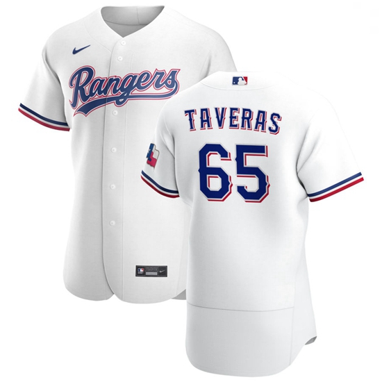 Texas Rangers 65 Leody Taveras Men Nike White Home 2020 Authenti