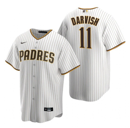 Men San Diego Padres 11 Yu Darvish White Home Coolbase Jersey