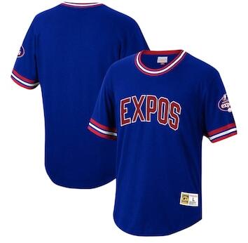 Men Montreal EXPOS Pullover Blank Blue Men Jersey