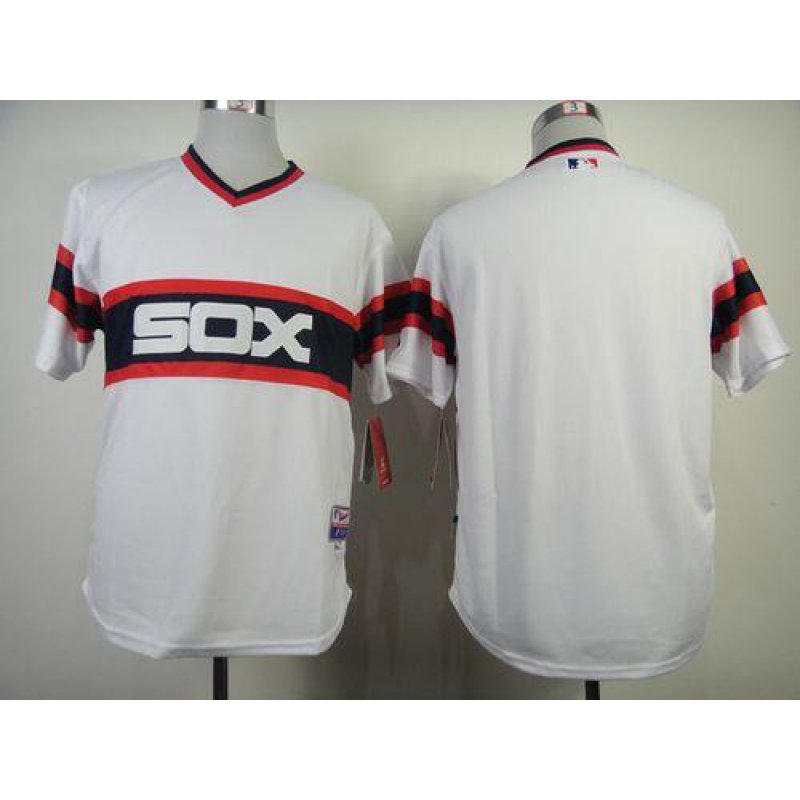 Men White Sox Blank White Alternate Home Cool Base Stitched Jersey