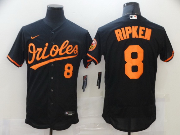 Men Nike Baltimore Orioles 8 Cal Ripken Jr Black Authentic Player MLB Jersey