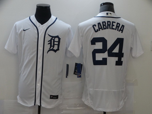 Men Nike Detroit Tigers 24 Miguel Cabrera  Flexbase White Jersey MLB Jersey