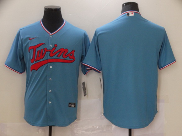 Men Nike Minnesota Twins Light Blue Alternate Authentic Team Blank MLB Jersey