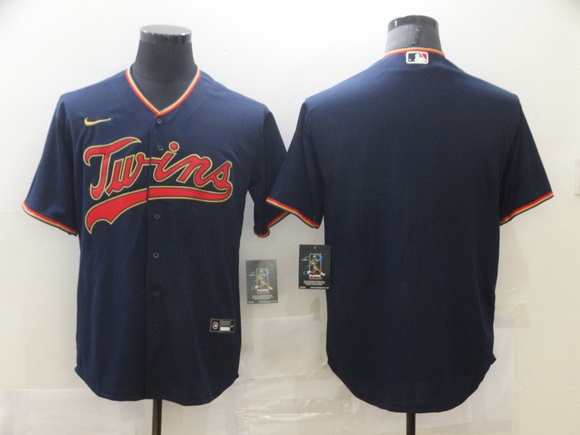 Men Nike Minnesota Twins Navy Blue Alternate Authentic Team Blank MLB Jersey