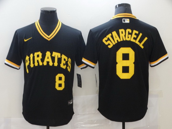 Men Nike Pittsburgh Pirates  8 Willie Stargell Black Mesh Batting Practice Throwback Nike Jersey