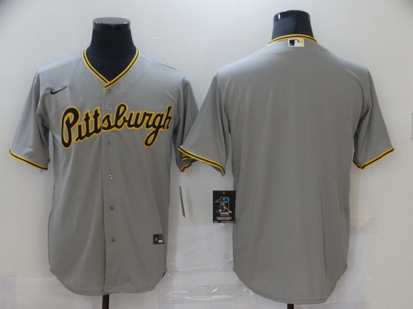 Men Nike Pittsburgh Pirates grey Blank Coolbase Jersey