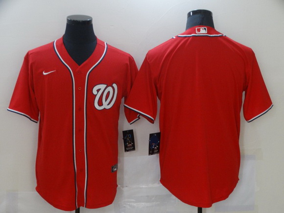 Men Nike Washington Nationals Red  Blank Coolbase Jersey