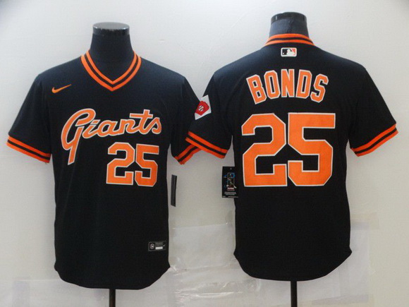 Men San Francisco New York Giants 25 Bonds Black Game 2021 Nike MLB Jersey