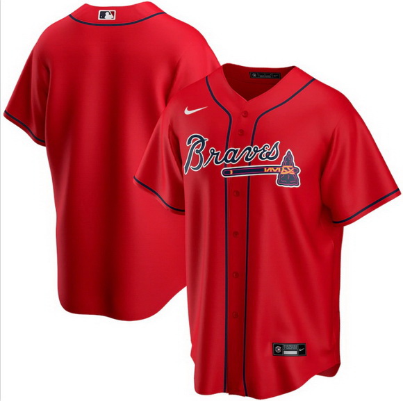 Men Atlanta Braves Nike Red Blank Jersey