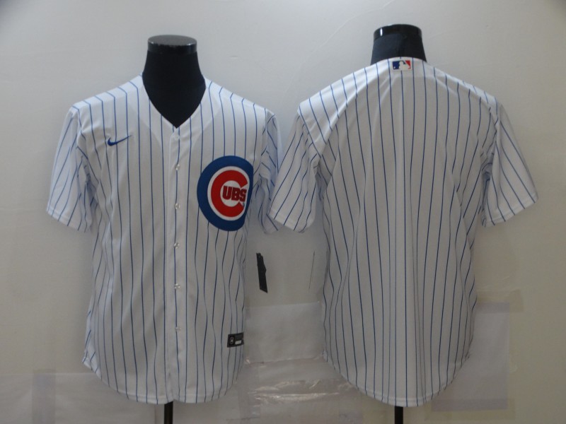 Men Chicago Cubs Nike White Blank Jersey