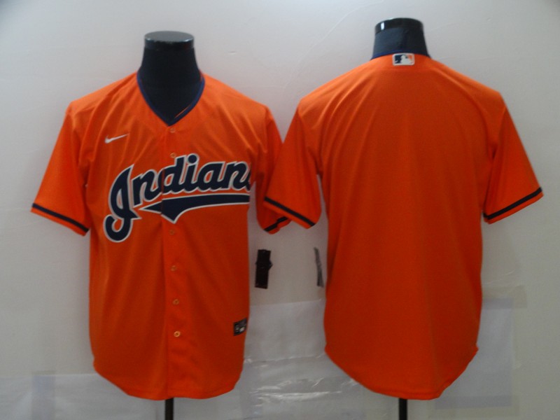 Men Cleveland Indians Nike Orange Blank Jersey