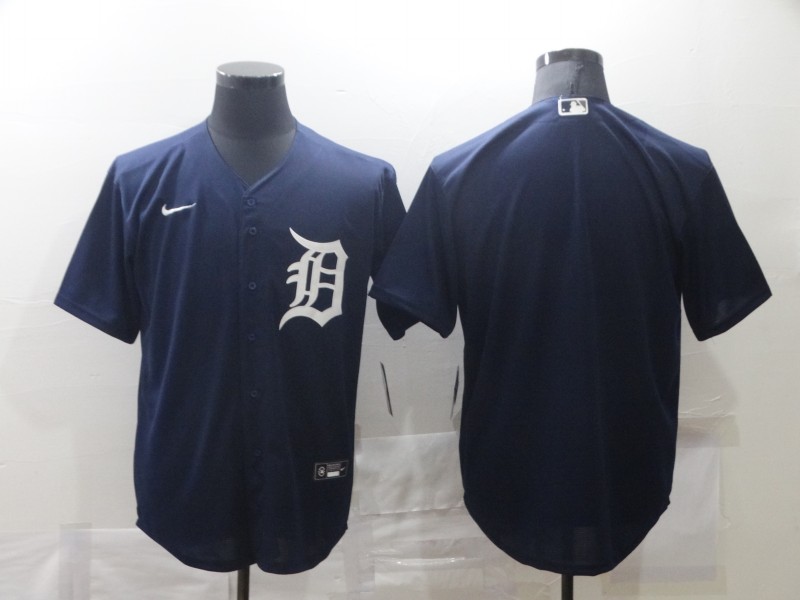 Men Detroit Tigers Nike Blue Blank Jersey