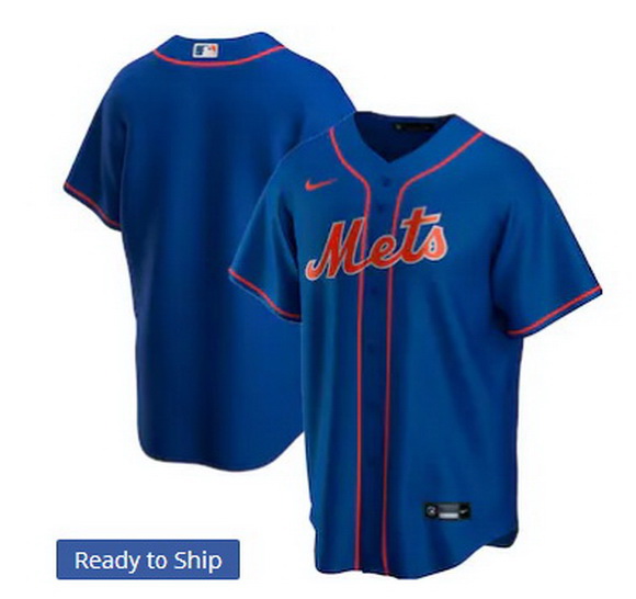 Men New York Mets Nike Blue Blank Jersey