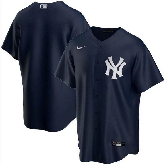 Men New York Yankees Nike Blue Blank Jersey