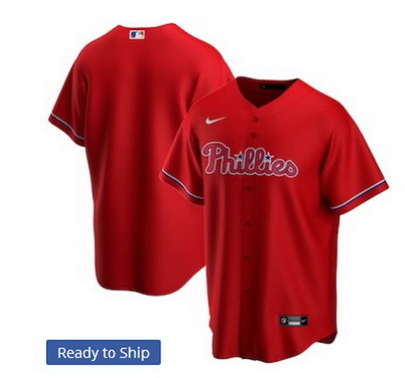 Men Philadelphia Phillies Nike Red Blank Jersey