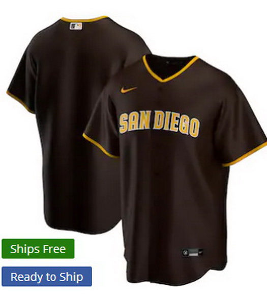 Men San Diego Padres Nike Brown Blank Jersey II