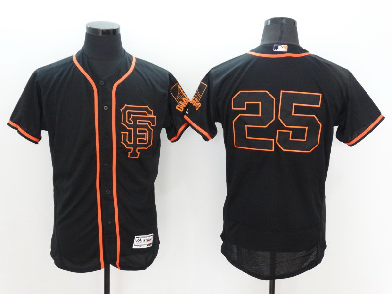 Men San Francisco Giants 25 Barry Bonds Black Flex Base 2021 Nike MLB Jersey