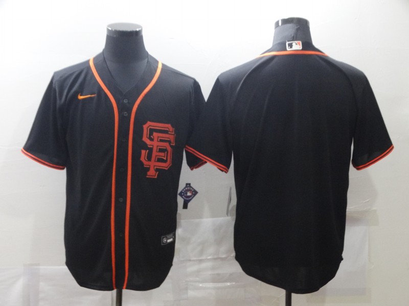 Men San Francisco Giants Nike Black Blank Jersey