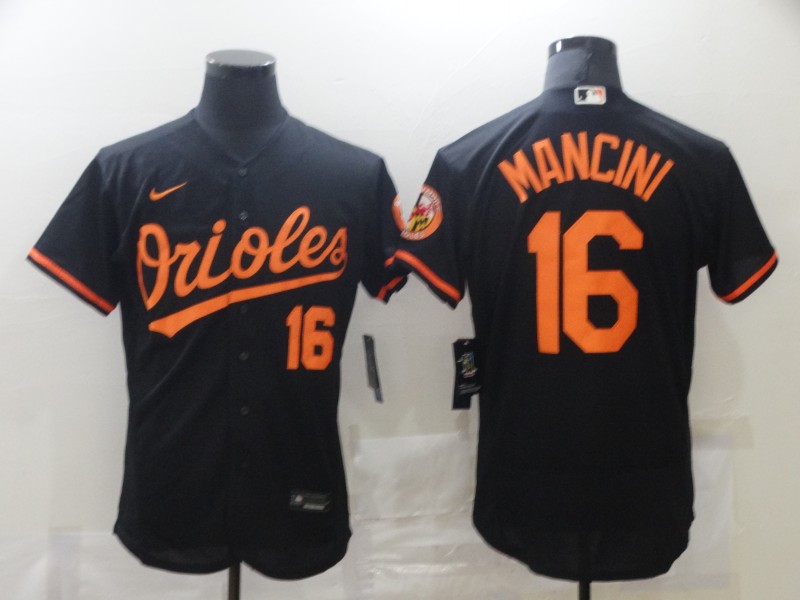 Men Nike Baltimore Orioles 16 Trey Mancini Black Alternate 2020 Flex Base Player MLB Jersey