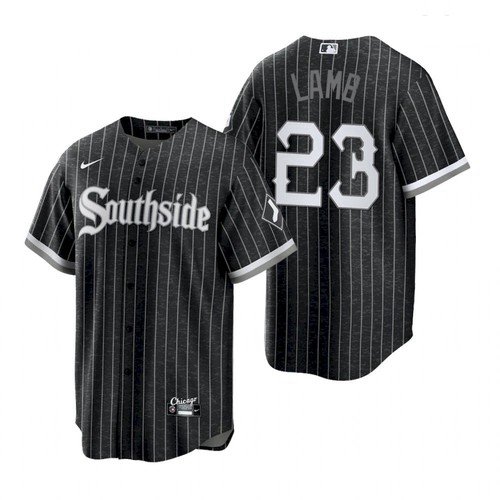 Men's White Sox Southside Jake Lamb Black 2021 City Replica Jersey