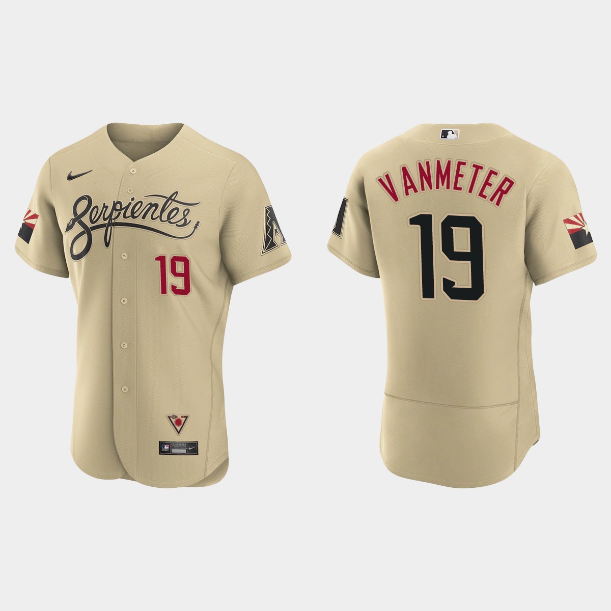 Arizona Diamondbacks 19 Josh Vanmeter Men Nike 2021 City Connect Authentic MLB Jersey Gold