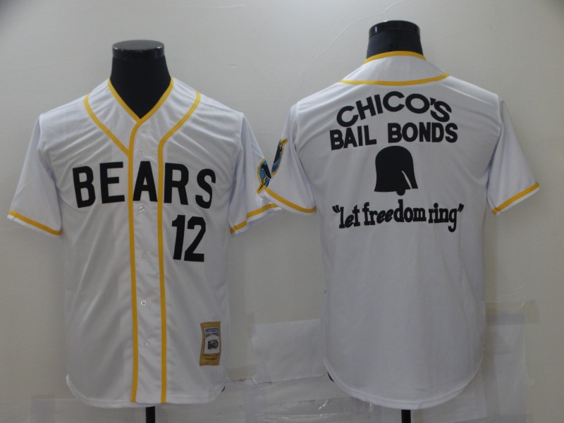 Men Chicago Bears Film Bail Bonds Let Freedom Ring White Base Ball Jersey