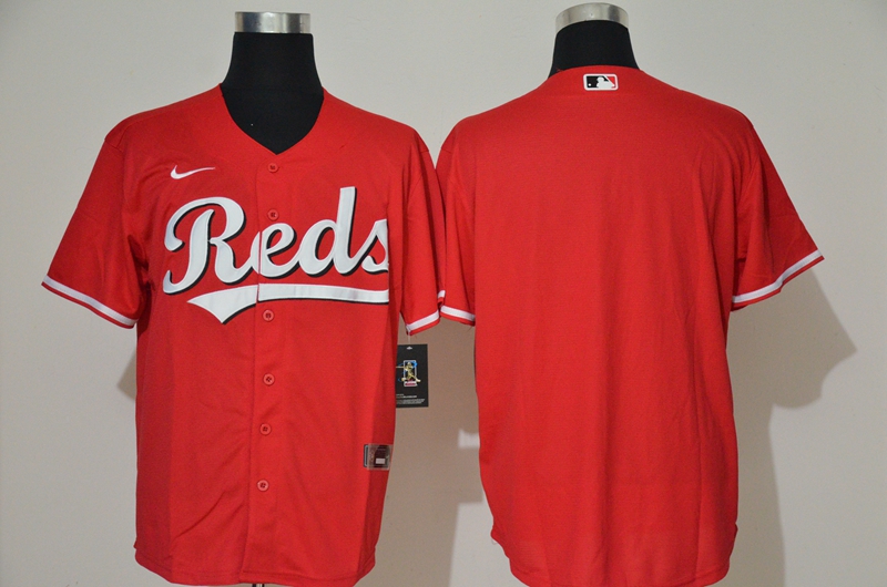 Men Cincinnati Reds Blank Red Stitched MLB Cool Base Nike Jersey