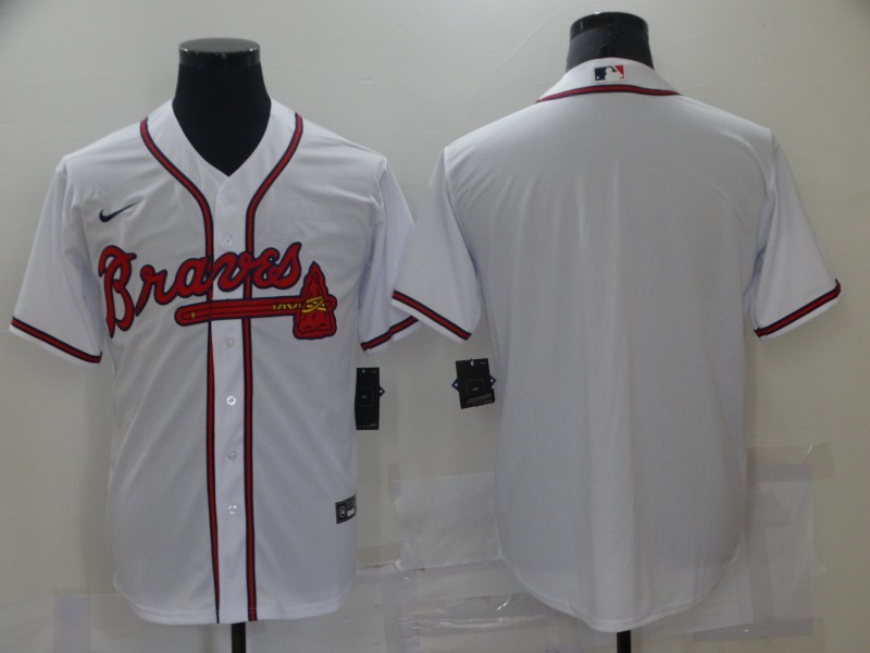 Men Nike Atlanta Braves White Blank Stitched MLB Jersey