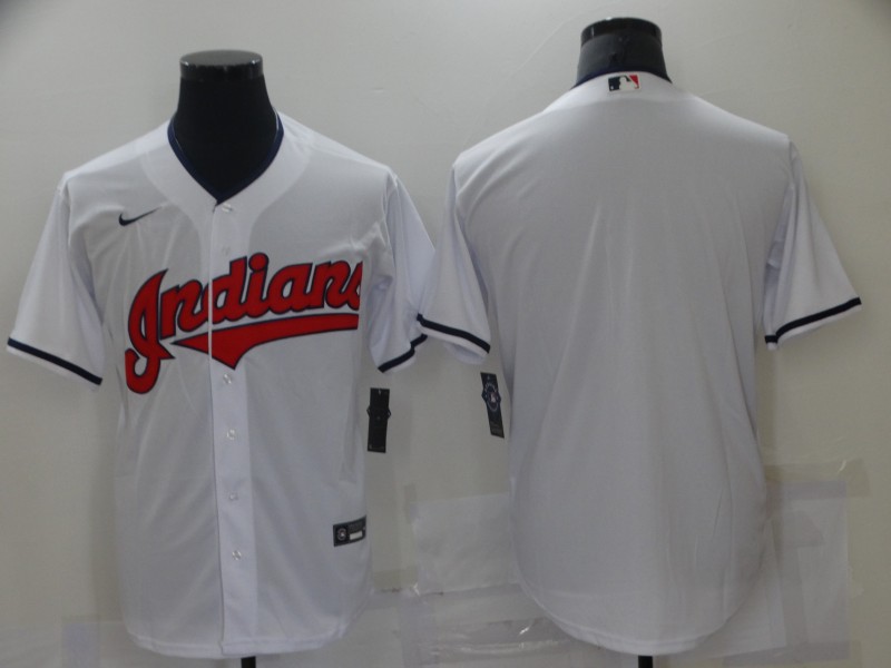 Men Nike Cleveland Indians Blank White Baseball Stitched MLB Jersey