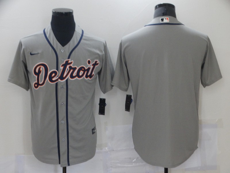 Men Nike Detroit Tigers Blank Grey Baseball Stitched MLB Jersey