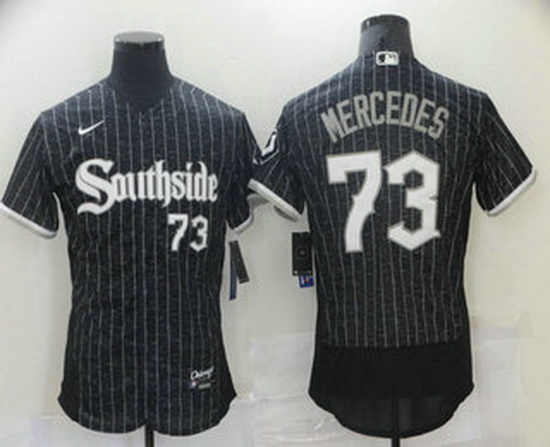 Men Chicago White Sox 73 Yermin Mercedes Black 2021 City Connect Stitched MLB Flex Base Nike Jersey