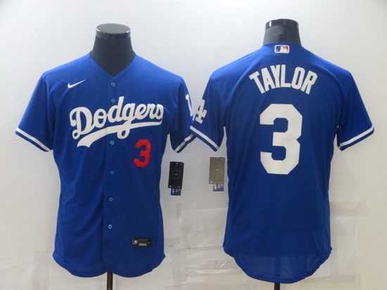 Men Dodgers 3 Chris Taylor Royal Nike Flexbase Jersey