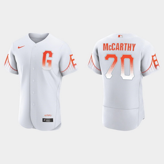 Men San Francisco Giants 70 Joe Mccarthy Men 2021 City Connect Authentic White Jersey