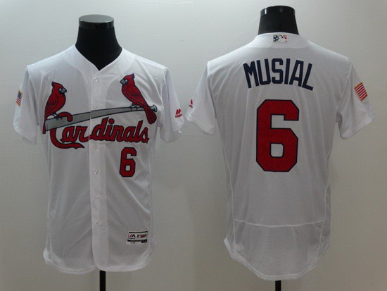 Men St Louis Cardinals 6 Musial White Elite Independent Edition 2021 MLB Jerseys