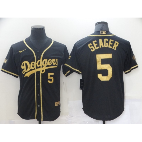 Men's Nike Los Angeles Dodgers #7 Julio Urias Black Gold Authentic Jersey