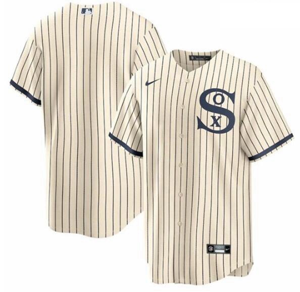 Men White Sox Blank Cream 2021 Field Of Dreams Cool Base Jersey